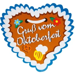 Clearance DecoWoerner Kartonherz-Hänger "Oktoberfest" mehrfarbig