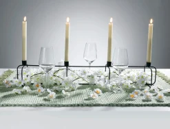 New DecoWoerner Kerzenhalter Für 4 Kerzen 75 Cm schwarz