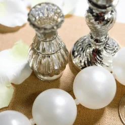 Discount DecoWoerner Kerzen-Ständer, Set à 3 Stück silber