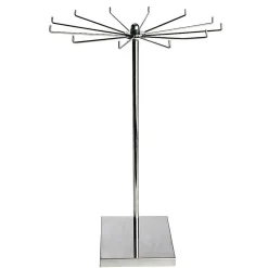New DecoWoerner Ketten-Ständer Drehbar, 47 Cm Hoch silber
