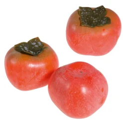 New DecoWoerner Khaki Lebensmittel-Attrappe, Pack à 3 Stück orange