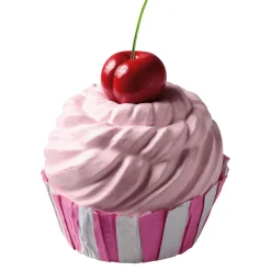 Online DecoWoerner Kirsch Cupcake Lebensmittel-Attrappe 20 Cm rosa