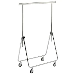 Best DecoWoerner Kleiderständer Mit Rollen Klappbar 140 Cm silber