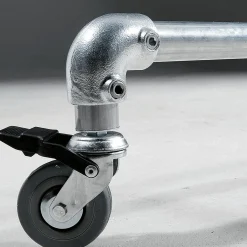 Best DecoWoerner Kleiderständer Mit Rollen FACTORY 160 Cm silber
