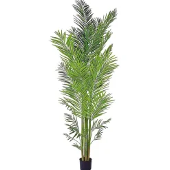 Discount DecoWoerner Künstliche Areca Palme, Schwer Entflammbar grün