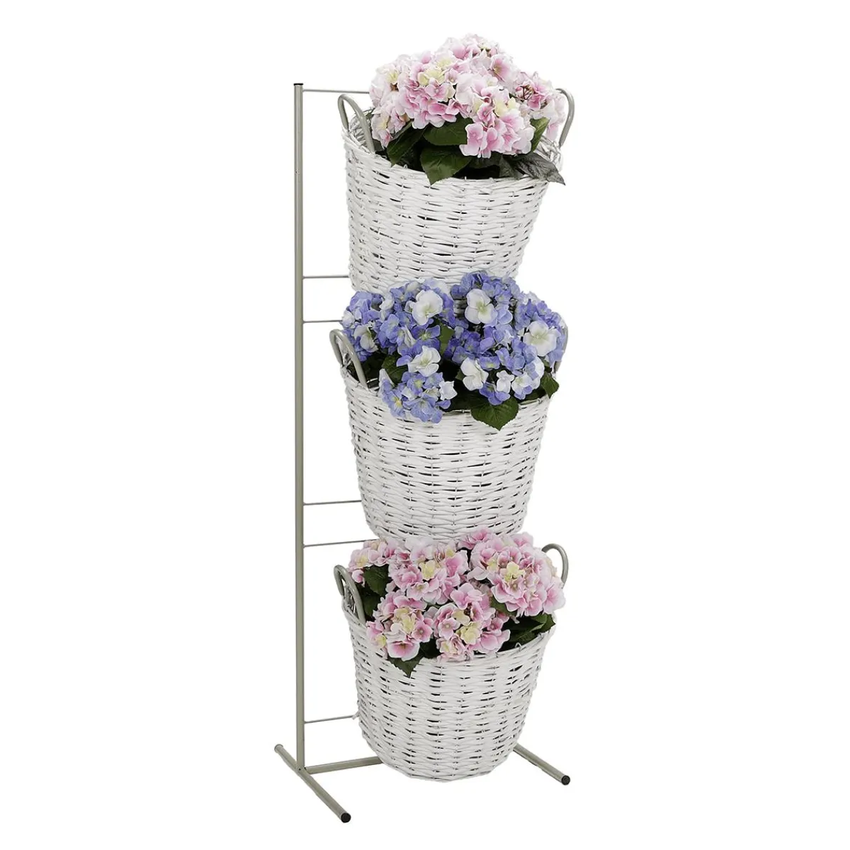 Discount DecoWoerner Künstliche Deko Hortensien Im Korb , 44 Cm blau