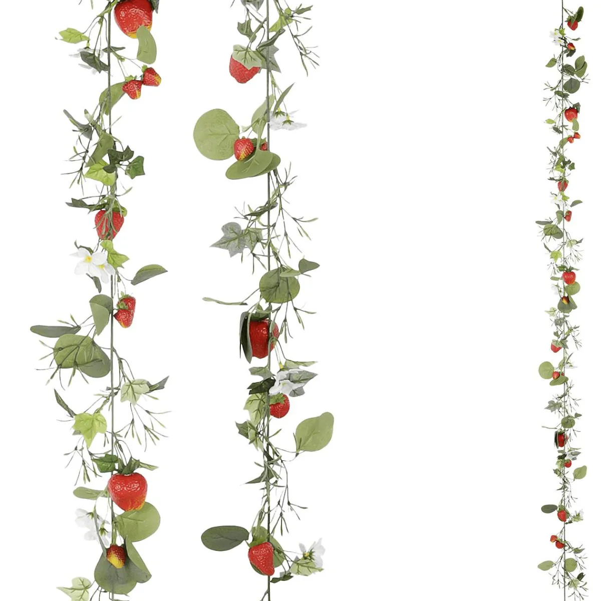 Discount DecoWoerner Künstliche Erdbeerranke Mit Früchten 180 Cm rot