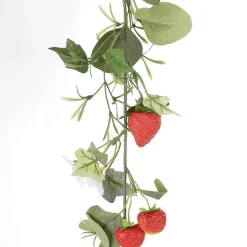 Discount DecoWoerner Künstliche Erdbeerranke Mit Früchten 180 Cm rot
