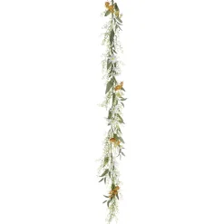 Clearance DecoWoerner Künstliche Feldblumen-Girlande - Weiß 158 Cm orange