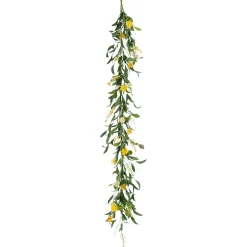 New DecoWoerner Künstliche Feldblumen-Girlande Kunstranke 158 Cm gelb