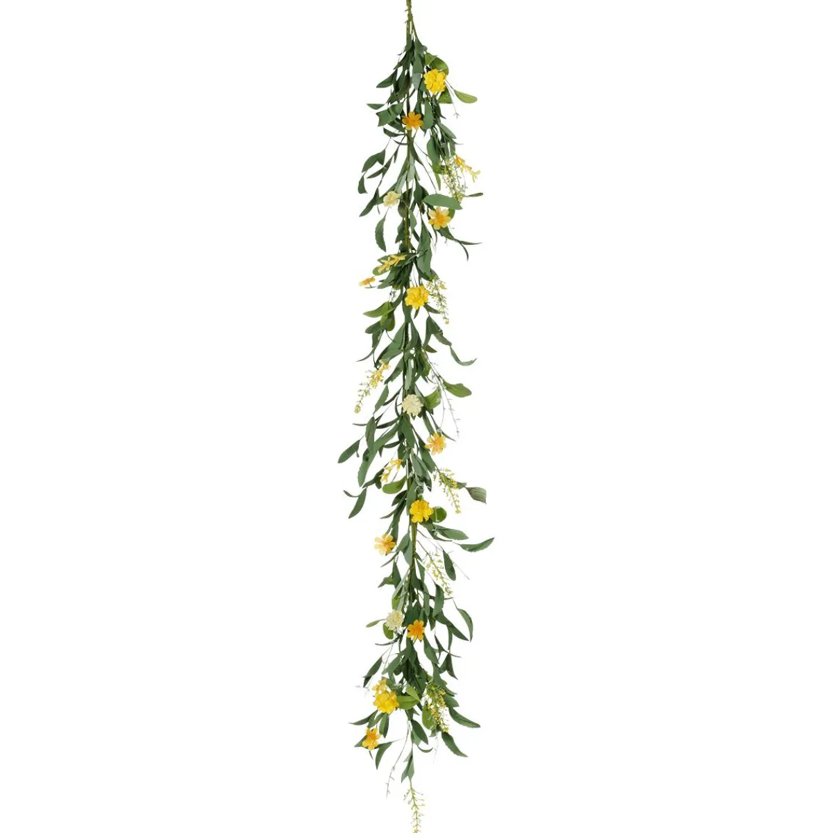 New DecoWoerner Künstliche Feldblumen-Girlande Kunstranke 158 Cm gelb