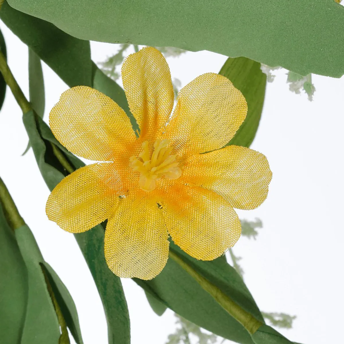 New DecoWoerner Künstliche Feldblumen-Girlande Kunstranke 158 Cm gelb