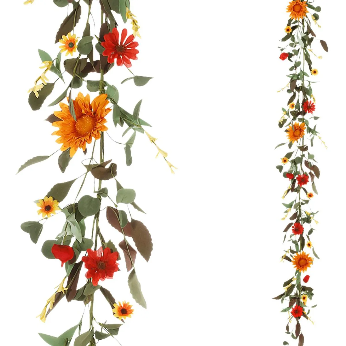 Discount DecoWoerner Künstliche Gerbera-Girlande Kunstranke -rot, 183 Cm orange