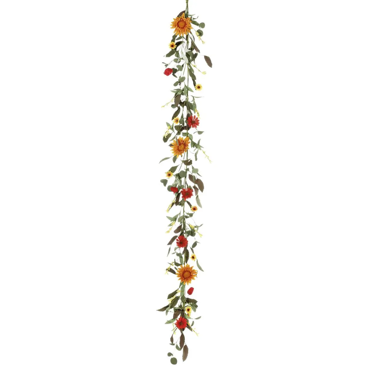 Discount DecoWoerner Künstliche Gerbera-Girlande Kunstranke -rot, 183 Cm orange