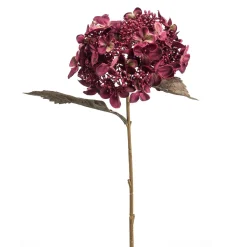 Clearance DecoWoerner Künstliche Hortensie DRY LOOK, , 52 Cm rot