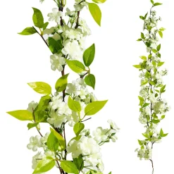 Sale DecoWoerner Künstliche Kirschblüten-Girlande 110 Cm weiß