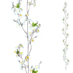 Best DecoWoerner Künstliche Kirschblüten-Ranke, 180 Cm weiß