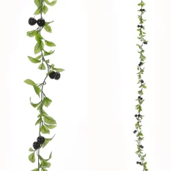 DecoWoerner Künstliche Kirsch-Ranke 180 Cm rot