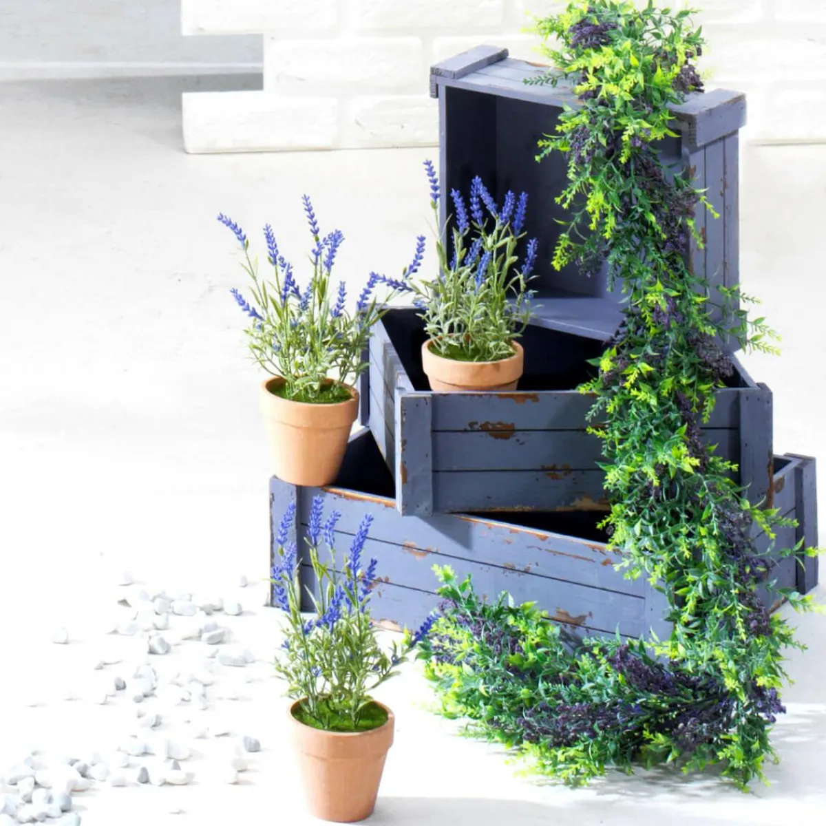 New DecoWoerner Künstliche Lavendel-Ranke, 135 Cm Lang violett