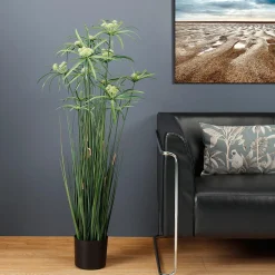 Outlet DecoWoerner Künstliche Papyrus-Pflanze Im Topf 120 Cm grün