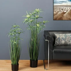Outlet DecoWoerner Künstliche Papyrus-Pflanze Im Topf 120 Cm grün
