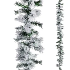 New DecoWoerner Künstliche PE Tannengirlande, Beschneit, 270 Cm grün