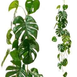 Outlet DecoWoerner Künstliche Philodendron-Girlande grün