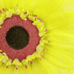 New DecoWoerner Künstliche Riesen-Gerbera-Blüte , 45 Cm Ø gelb