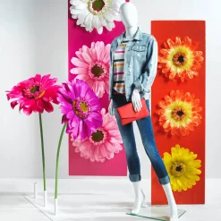 Best DecoWoerner Künstliche Riesen-Gerbera-Blüte , 45 Cm Ø weiß