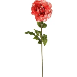 Sale DecoWoerner Künstliche Rose, Apricot 116 Cm rot