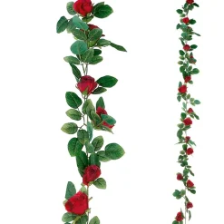 Hot DecoWoerner Künstliche Rosen-Girlande ,180 Cm rot
