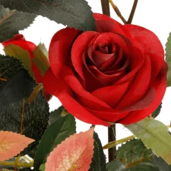 Online DecoWoerner Künstliche Rosenpflanze Im Topf 115 Cm rot