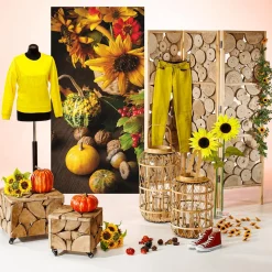 Outlet DecoWoerner Künstliche Sonnenblume, 85 Cm gelb