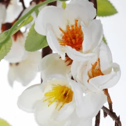 New DecoWoerner Künstliche e Kirschblüten-Girlande 140 Cm weiß