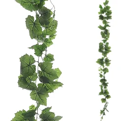 Outlet DecoWoerner Künstliche Weinblätter-Ranke, 160 Cm grün