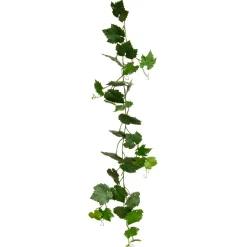 DecoWoerner Künstliche Weinrebenranke Schwer Entflammbar B1, 118 Cm grün