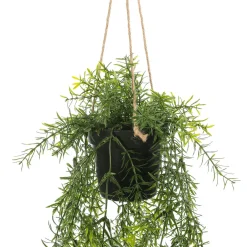 Outlet DecoWoerner Künstliche Zierspargel Asparagus Hänge-Ampel 20 X 50 Cm grün