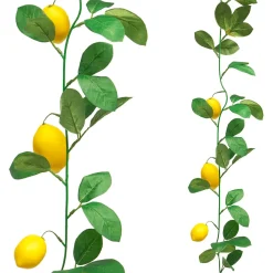 New DecoWoerner Künstliche Zitronen-Girlande 180 Cm gelb