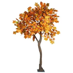 Hot DecoWoerner Künstlicher Ahorn Herbstbaum -gelb, 270 Cm orange
