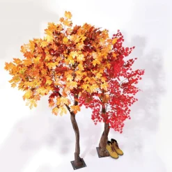 Hot DecoWoerner Künstlicher Ahorn Herbstbaum -gelb, 270 Cm orange