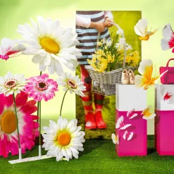 Clearance DecoWoerner Künstlicher Blütenkopf Gänseblümchen 83 Cm Ø weiß