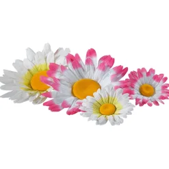 DecoWoerner Künstlicher Blütenkopf Gänseblümchen, 55 Cm Ø weiß