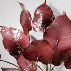 Outlet DecoWoerner Künstlicher Blätterzweig 60 Cm rot