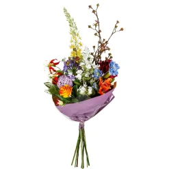 Outlet DecoWoerner Künstlicher Blumen-Mix-Blumenstrauß Orange Blau Weiß 104 Cm mehrfarbig