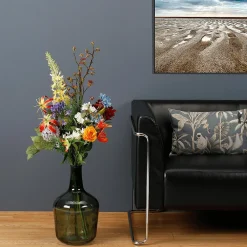 Outlet DecoWoerner Künstlicher Blumen-Mix-Blumenstrauß Orange Blau Weiß 104 Cm mehrfarbig