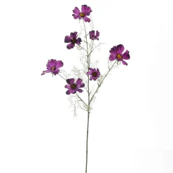 Discount DecoWoerner Künstlicher Cosmos Deko-Zweig Lila 90cm violett