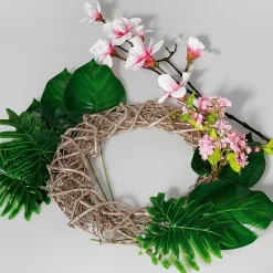 Hot DecoWoerner Künstlicher Edel-Magnolienzweig, Weiß/rosa, 100 Cm mehrfarbig