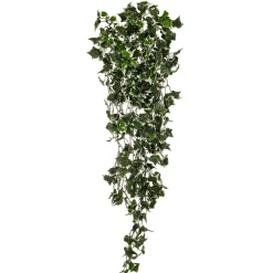 Discount DecoWoerner Künstlicher Efeuhänger B1, -weiß 85 Cm grün