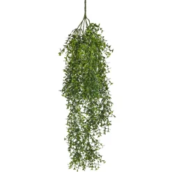 Clearance DecoWoerner Künstlicher Farnhänger Schwer Entflammbar B1, 80 Cm grün