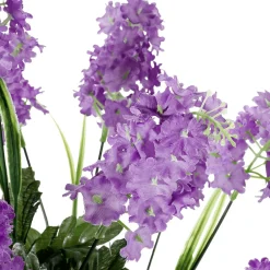 Best DecoWoerner Künstlicher Flieder-Blumenstrauß 12 Blüten 48 Cm Hoch, 25 Cm Ø violett